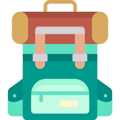 Backpack luggage baggage travel icon
