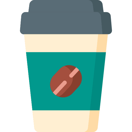 Coffee cup hot drink paper cup travel icon