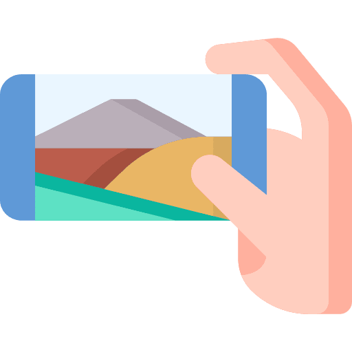 Photo hand smartphone image icon