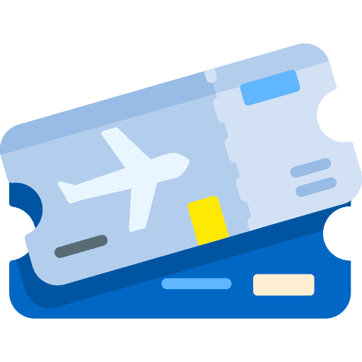 Plane ticket boarding pass miscellaneous travel icon