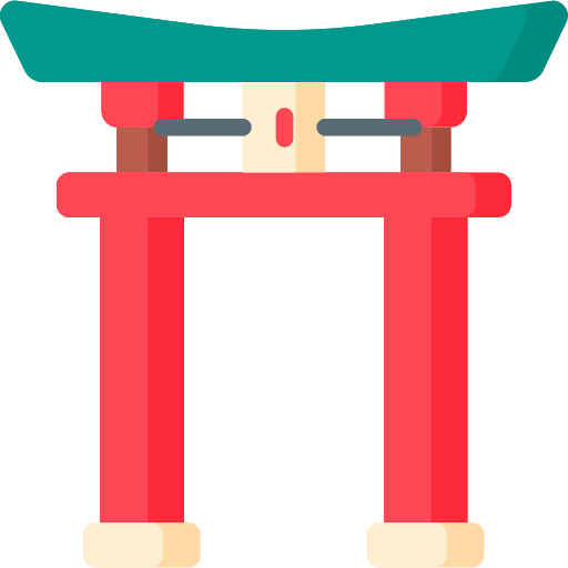 Torii gate travel shapes and symbols asia icon
