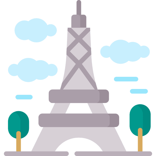 Paris travel eiffel tower monument icon
