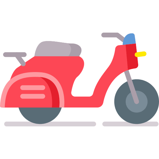 Scooter vespa transport travel icon