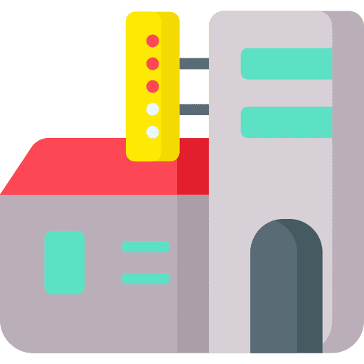 Motel vacations architecture and city hostel icon