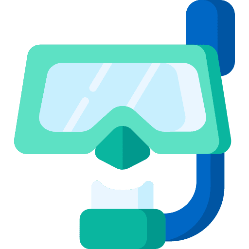 Snorkeling sea travel holidays icon