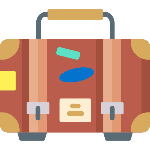 Suitcase business bag portfolio icon