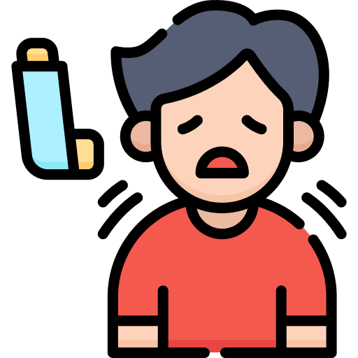 Asthma symptom healthcare and medical asthma icon Asthma symptom healthcare and medical asthma icon
