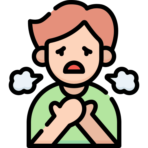Difficulty breathing healthcare and medical difficulty breathing sick icon