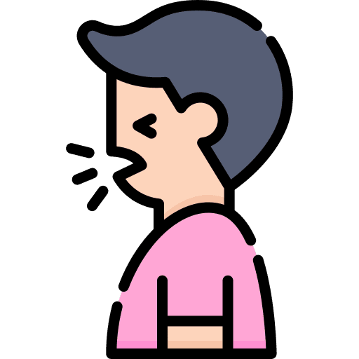 Dry cough disease healthcare and medical symptom icon Dry cough disease healthcare and medical symptom icon