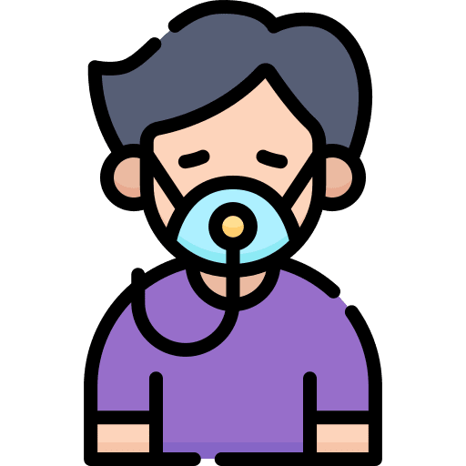 Lack of air face mask oxygen mask avatar icon Lack of air face mask oxygen mask avatar icon