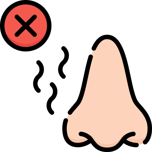 Loss of sense of smell nose sick loss of sense of smell icon