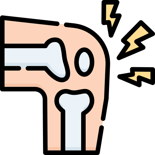 Pain in joints leg sick body part icon