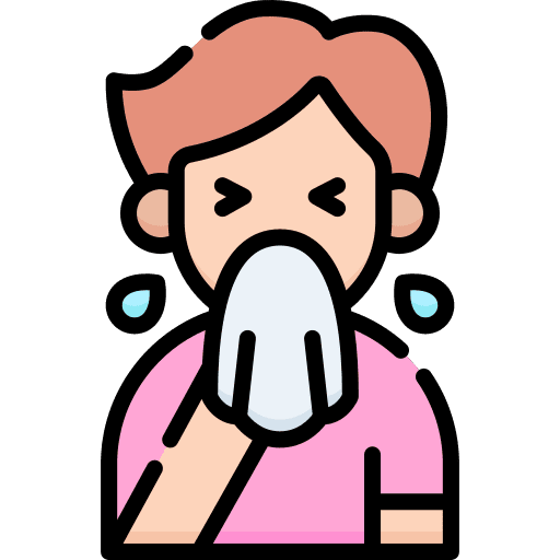 Sneezing man sick person sickness icon
