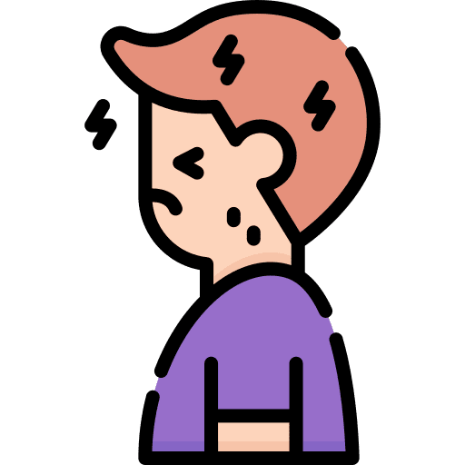 Headache avatar sickness caucasian icon Headache avatar sickness caucasian icon