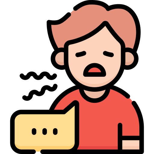 Hoarseness sick person caucasian illness icon Hoarseness sick person caucasian illness icon