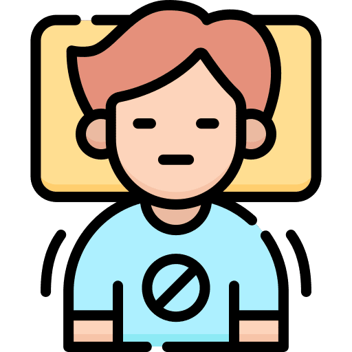 Inability to move sick person lie down sick icon Inability to move sick person lie down sick icon