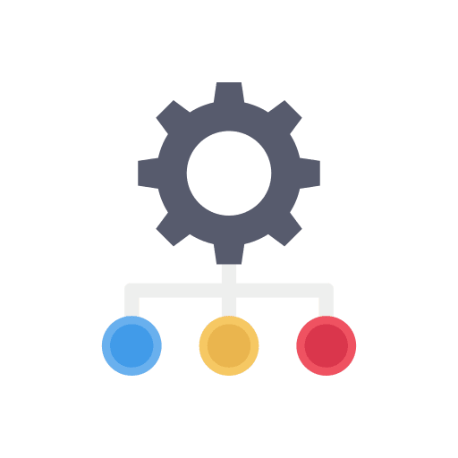 Cogwheel setting business and finance workflow icon