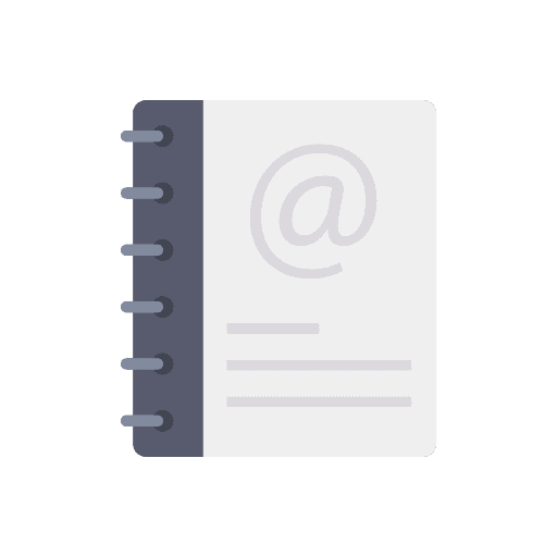Diary address book contact book diary icon