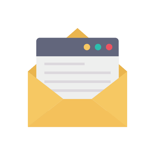 Mail communications postcard mail icon