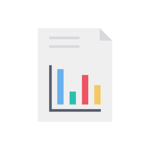 Page business and finance bar graph page icon