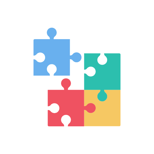 Jigsaw gaming pieces entertainment icon