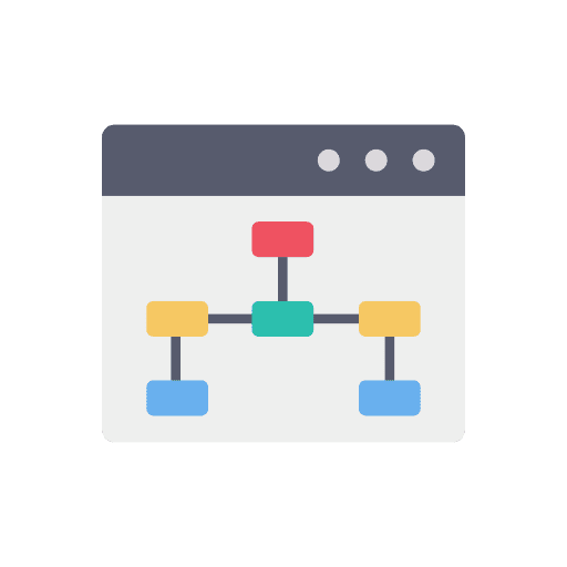 Page business and finance flowchart seo and web icon