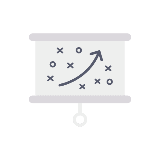 Board presentation business and finance analysis icon
