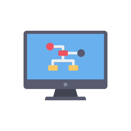 Desktop screen business and finance computer icon