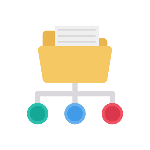 Document archive document files and folders icon