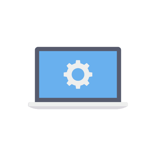 Laptop setting laptop cogwheel icon