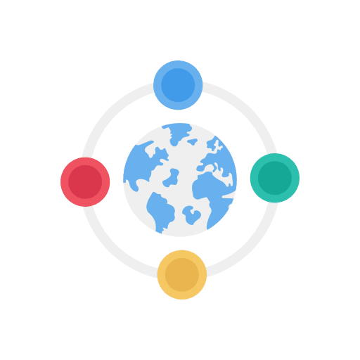 World plan world connection icon