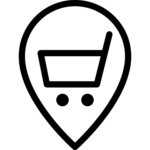Location shop supermarket commerce icon