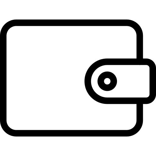 Wallet holder money card icon