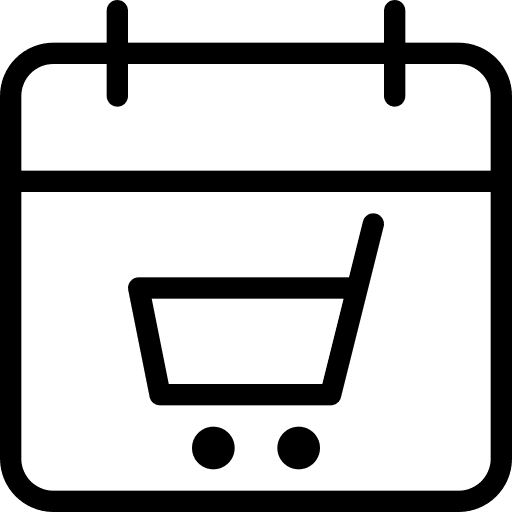 Calendar shopping cart shopping center schedule icon