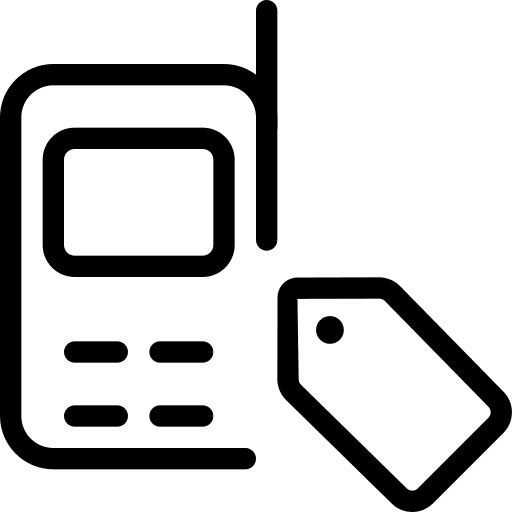 Price price mobile phone commerce and shopping icon