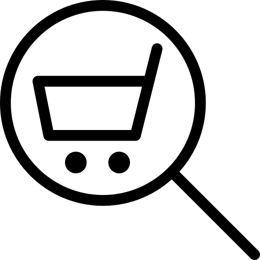 Search online store supermarket shopping center icon