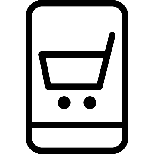 Mobile phone marketing shopping cart online shopping icon