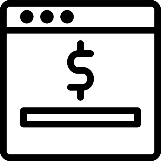 Online payment business and finance online payment dollar icon