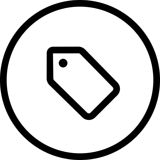 Price label shop tag icon