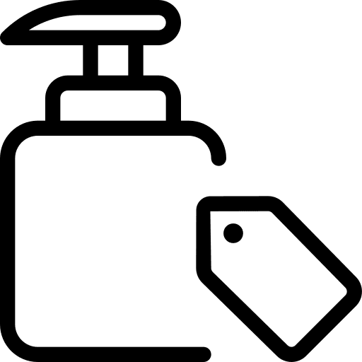 Price tag beauty commerce lotion icon