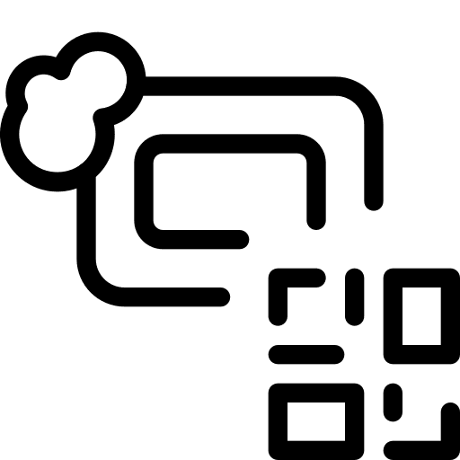 Qr code shopping cleaning hygiene icon