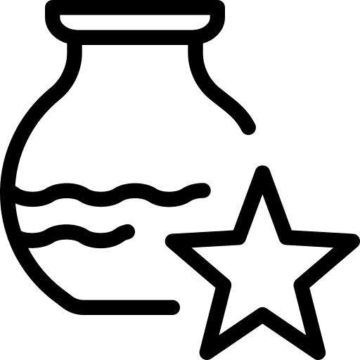 Starred pottery antique art icon