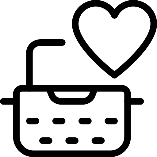 Typewriter favorite writing electronics icon