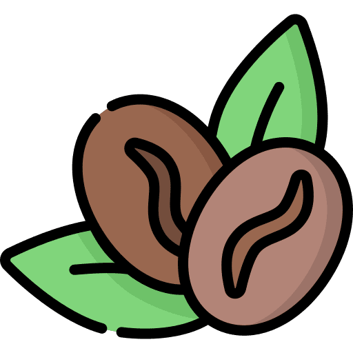 Coffee beans nature seeds allergen icon