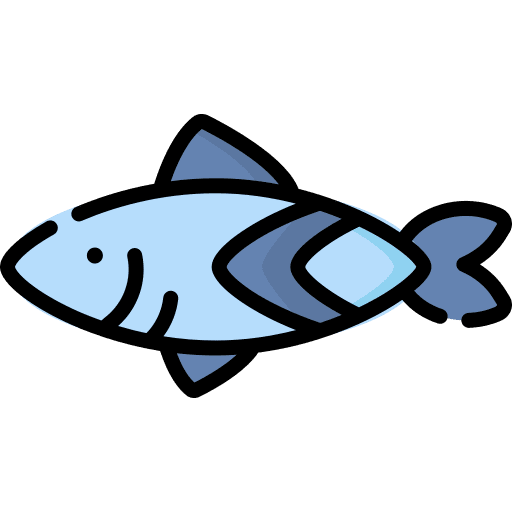 Fish meat food and restaurant fish icon