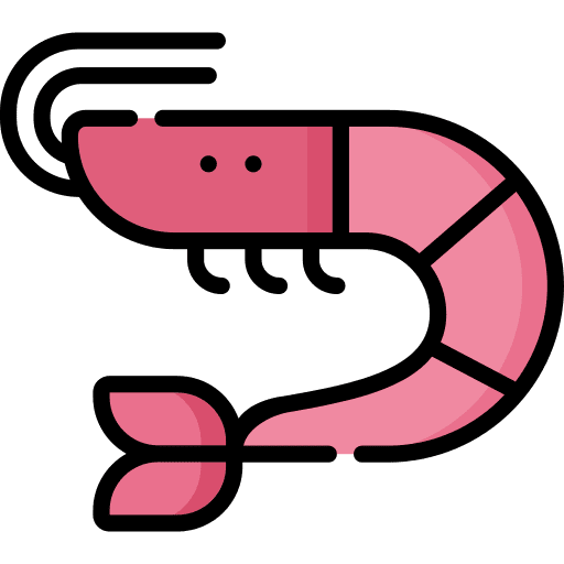 Shrimp animal kingdom allergen crustacean icon