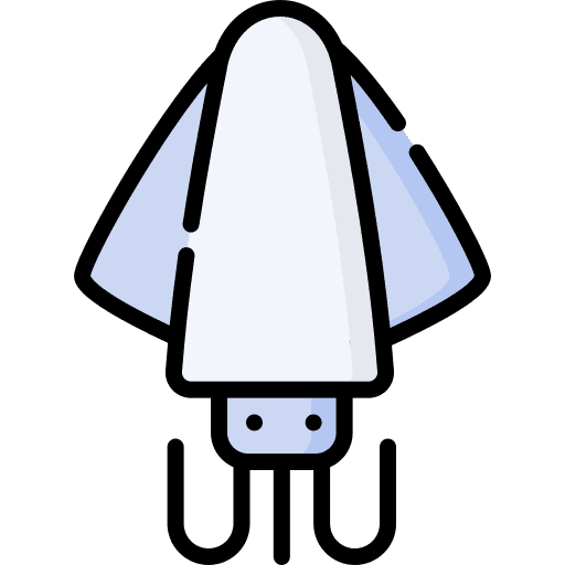 Squid food aquatic cephalopod icon