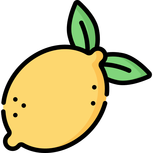 Lemon food and restaurant fruit vegetarian icon
