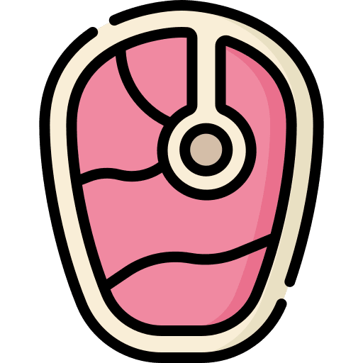 Meat protein food and restaurant food icon