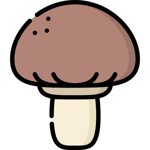 Mushroom food and restaurant organic nature icon